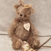 Josie, luxury whirl mohair adult collectable teddy bear with hand embroidery 
