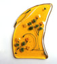 Fused Glass Hare with Flowers: Golden Autumn Folk Art Decor - Image 6