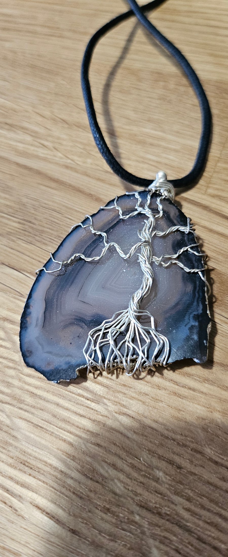 Growth Agate Tree of Life Pendant