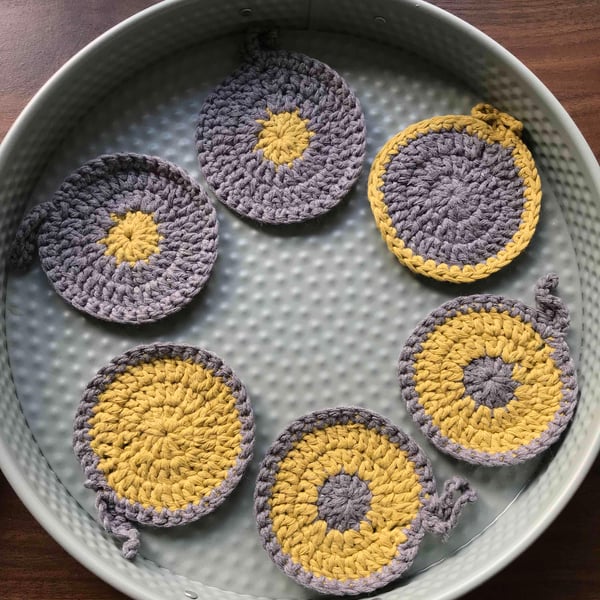 Crochet 100% cotton face scrubbies