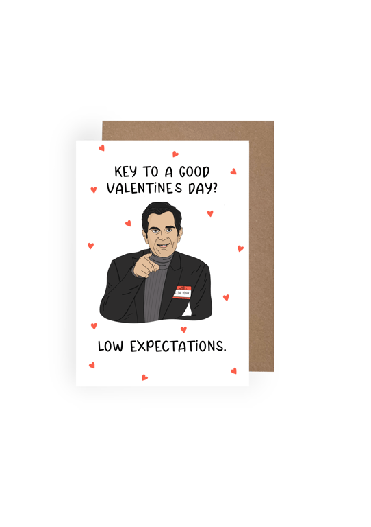 Modern Family Themed Valentines Day Card, Phil Dunphy Valentine Card, Low Expect