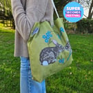  Rabbit printed cotton gusseted tote bag, Super Seconds Festival