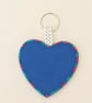 Cherries theme heart shaped Keyring with star sequin detail - Image 3