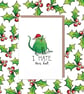 Cat in a Hat Christmas Card