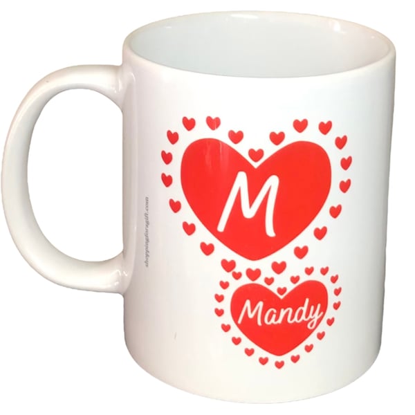 Personalised Initial And Name Mug. Him Or Her Birthday Christmas Gift Mugs