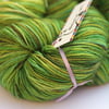SPECIAL SECOND: Lime Sparkle - Bronze sparkly superwash merino nylon 4 ply yarn
