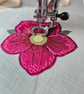 Hellebore mini hoop, handmade embroidered hanging decoration - Image 6