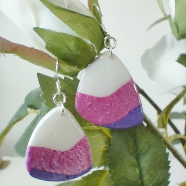 Large Retro Polymer Clay Earrings