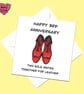 3rd wedding anniversary card for leather - Image 5