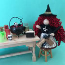 Red Witch Doll Decoration, Cute Halloween Decoration