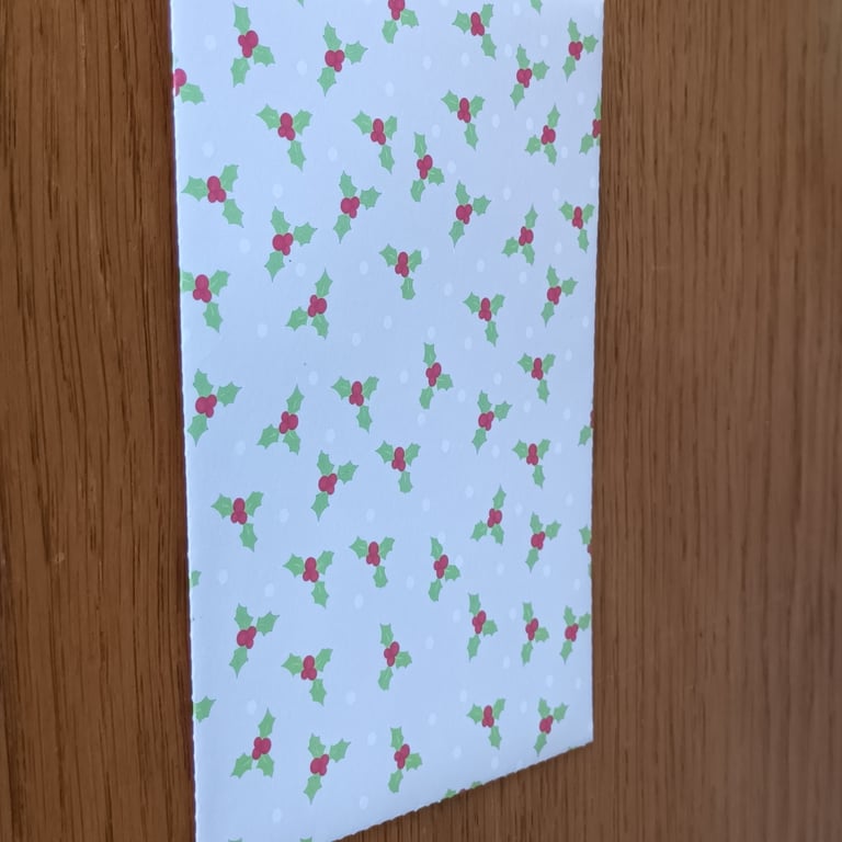 Christmas Money envelope - Holly 