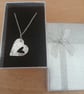 Silver side hanging heart - Image 4
