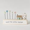 Little Wooden Houses with Clay & Button Garden 'Enjoy the little things'