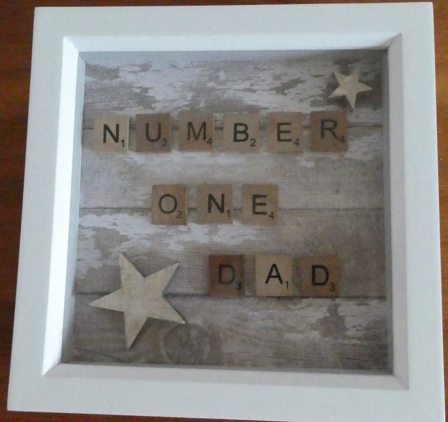 Sale - Number One Dad Box Frame