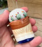 Toby jug style egg cup embroidered pincushion - Image 3