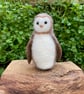 Woollen sculpture, mini owl, needle felted model - Image 1