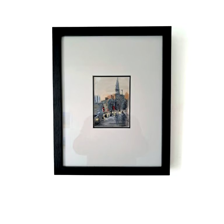 Framed Original Painting Charles Cross Plymouth Watercolour and Gouache 