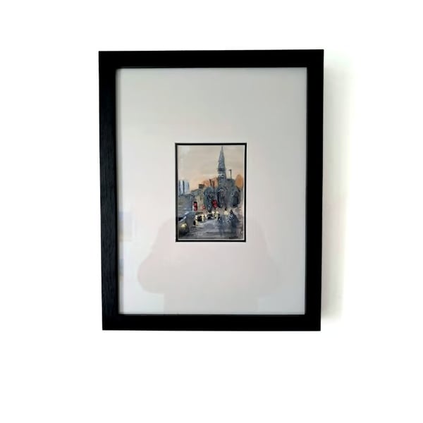 Framed Original Painting Charles Cross Plymouth Watercolour and Gouache 