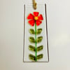 Fused glass retro style glass hanging suncatcher decoration