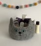FELTED 'FUSSPOT' BOWL, desk tidy . Cat. Charcoal Grey. Home decor. - Image 2