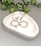 Taupe & White Marbled Triangular Trinket Tray - Image 3