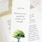 Oak Tree Bookmark With Motivational Words - Double Sided 