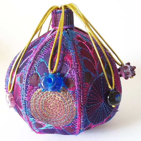 Textile Treasure Pod Free Machine Embroidery Vibrant Colourful 