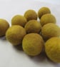 10 Large 3cm Weld Yellow Natural Dye Felt Balls - Image 5