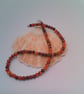 Men's Orange and Brown Glass Bead Necklace, Men's Necklace, Gift for Him - Image 4