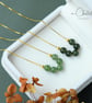 Natural Jade Balls Pendant Necklace With 925Sterling Silver Chain