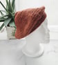 Orange Spice Beret Hat, Merino Wool, Autumn Winter Accessories