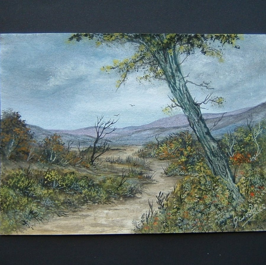 original art painting landscape 8x6" ref 515