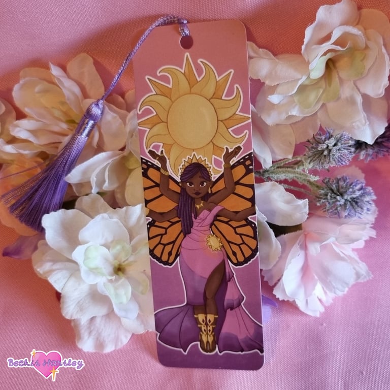 Sun Goddess Bookmark - Matte Bookmark With Tassel - Reading Accessories