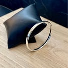 Afterglow - Sterling Silver bangle - 6x3mm oval - made to any size