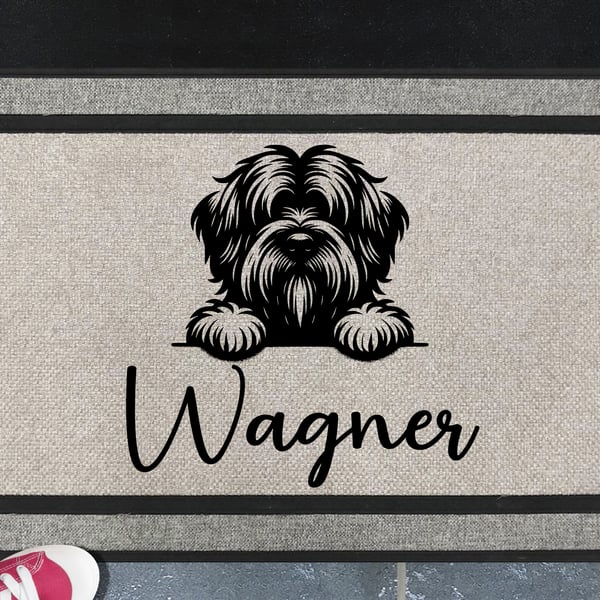 Briard Dog Door Mat - Personalised All Weather Doormat - 45x70cm 