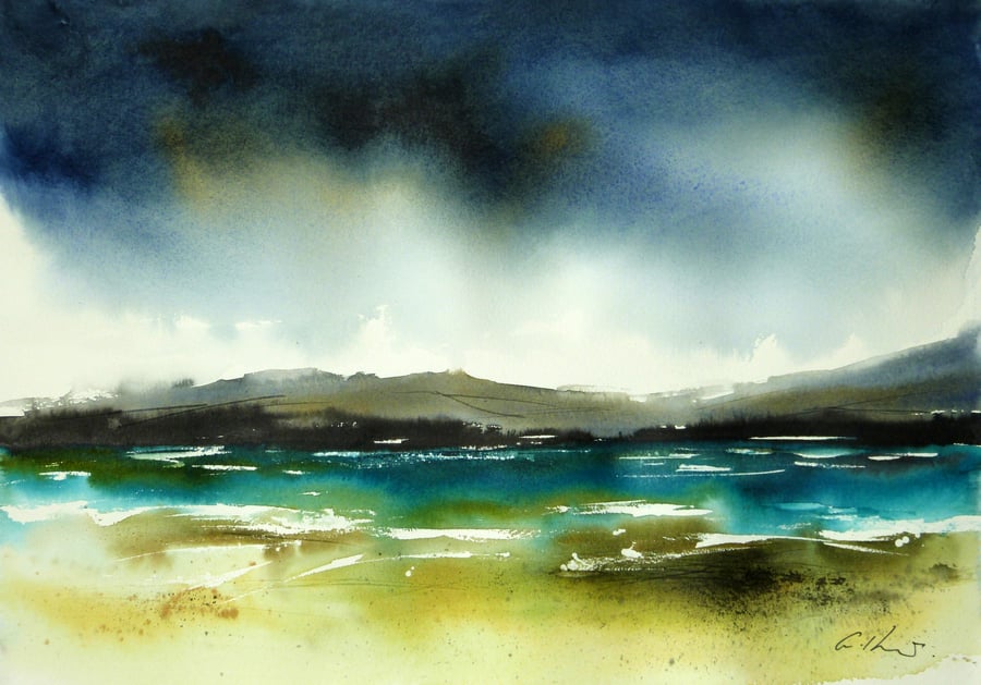 Bay, Original Watercolour Painting.
