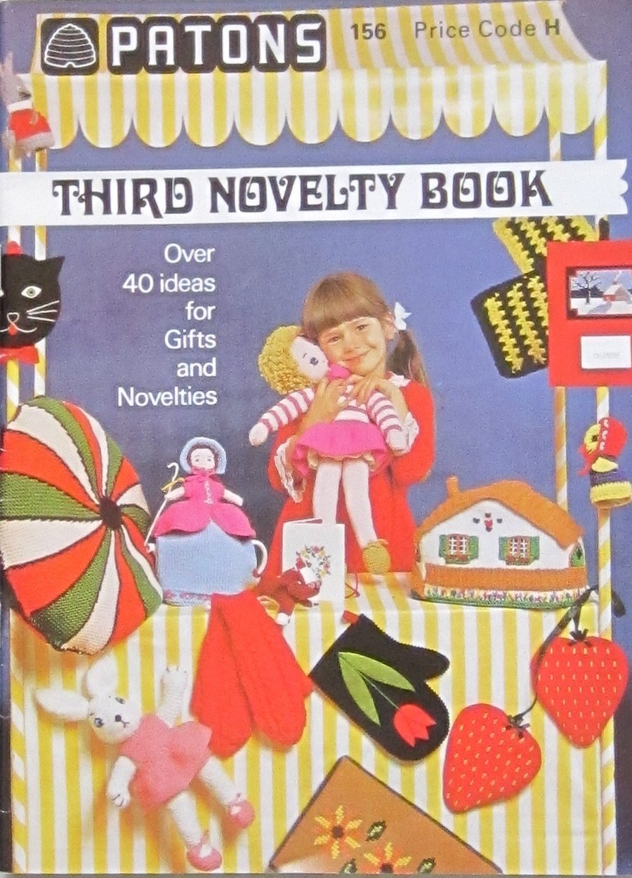 Vintage Patons Novelty Knitting Crochet and Sewing Book
