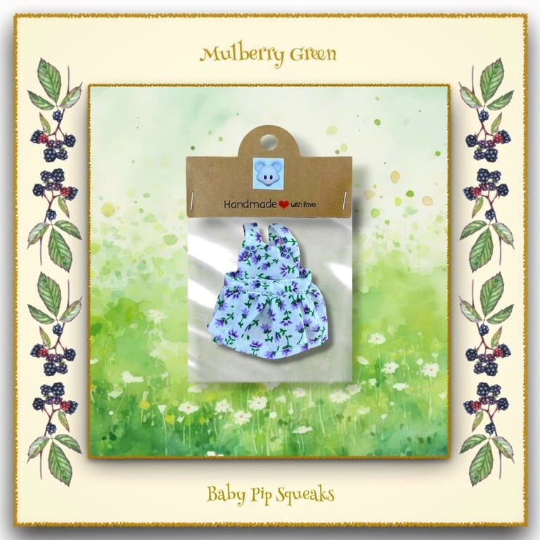 Tiny Purple Flowered Pinafore Dress for the Toddler Pip Squeaks