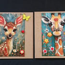 Pack of 2 blank cards 