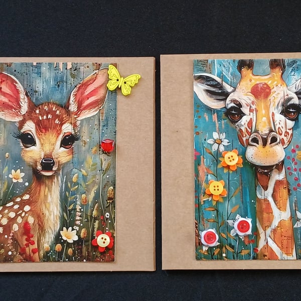 Pack of 2 blank cards 