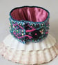 Embroidered Lace Cuff - pink and blue - Image 2