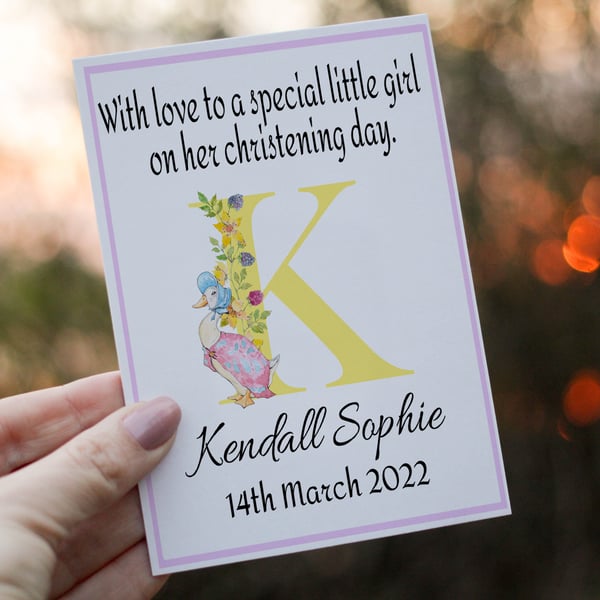 Girl Christening Day Card, Congratulations for Christening Day, Christening Day 