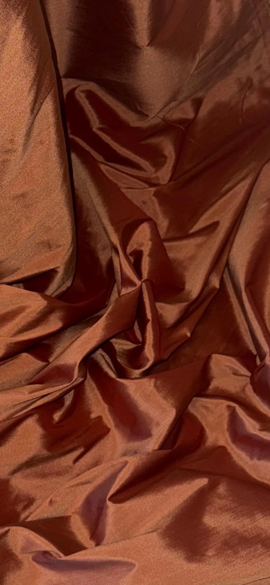 Brown Rust Two Tone Supreme Taffeta Fabric 58'' PRICE PER METER