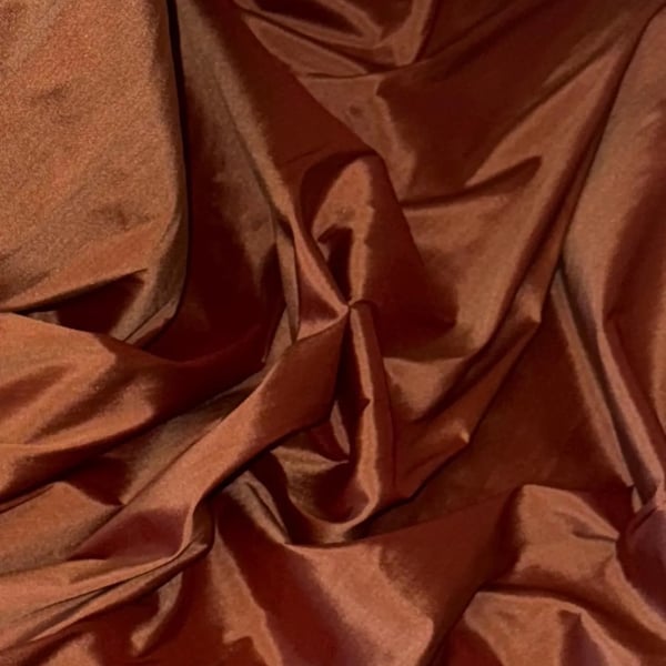 Brown Rust Two Tone Supreme Taffeta Fabric 58'' PRICE PER METER