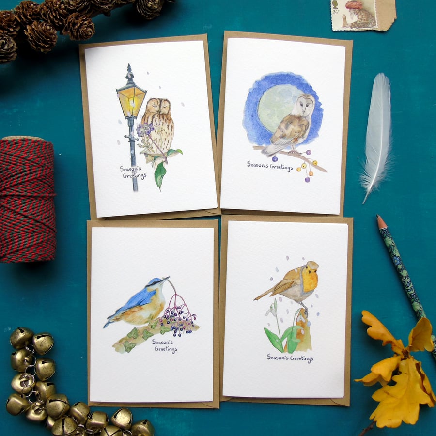 Winter Birds Christmas Card Pack
