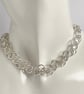 Zig Zag Sterling Silver Chainmaille Chain Choker Necklace in Three Lengths - Image 1