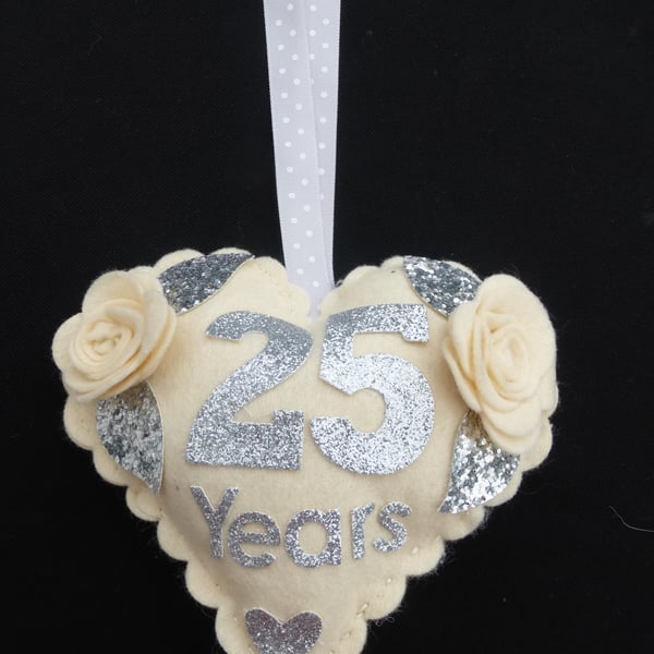 Personalised Door hanger for Silver Wedding Anniversaey
