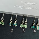 Dainty Triple Silver and Bead Drop Earrings
