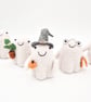 Woolly Ghouls - Felted Friends - Needle Felt Ghost Halloween Decorations - Image 2