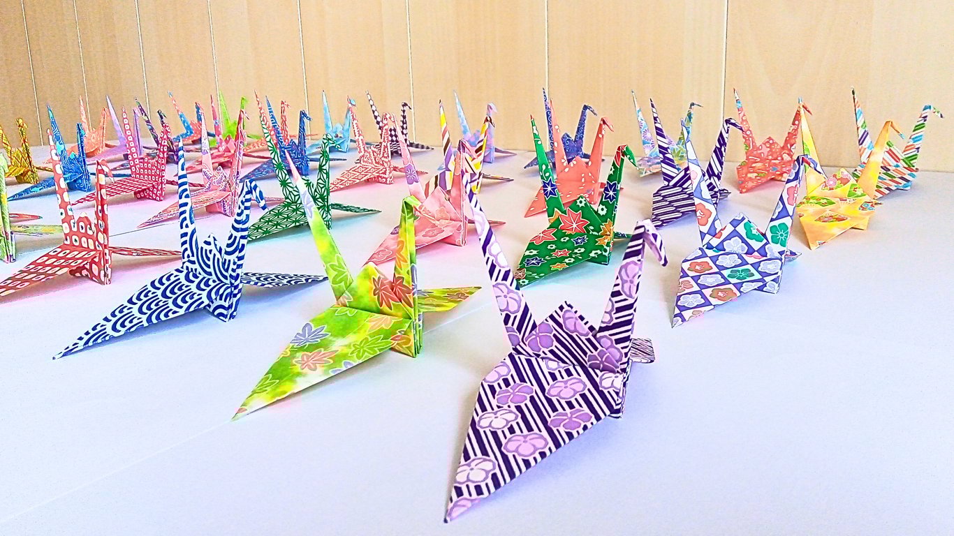 Origami Japanese Paper Crane Set B of 40 Handmade Wedding Favours Gift 